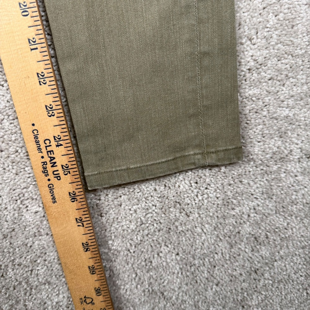 AG Adriano Goldschmied‎ Faye Mid Rise Cigarette Pants Olive Green Women's 26R - Picture 5 of 11